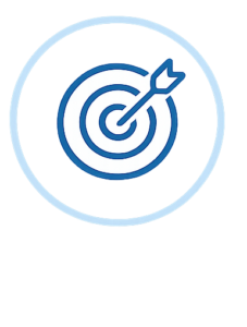 Target icon representing revenue and audience targeting outcomes